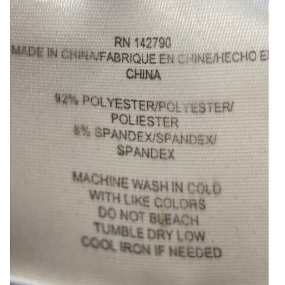 BCBGMAXAZRIA Blouse M Navy Blue Multicolor Floral Print Short Sleeve Top - Picture 6 of 9